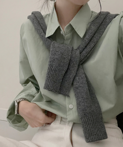 ベーシックオーバーフィットシャツ5色 MINT