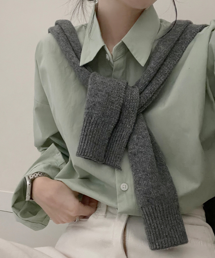 ベーシックオーバーフィットシャツ5色 MINT