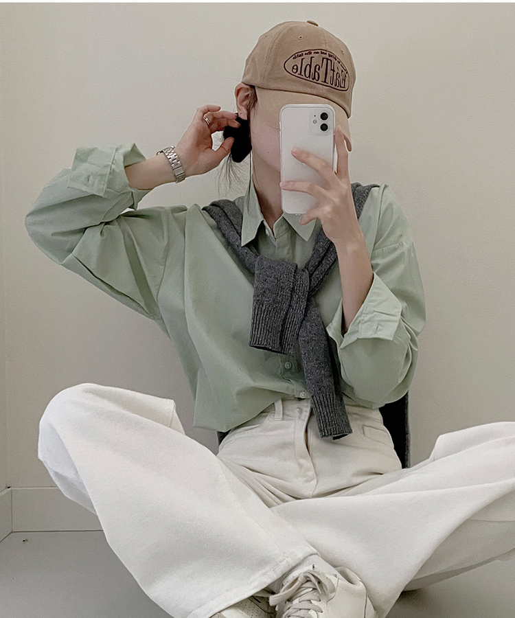 ベーシックオーバーフィットシャツ5色 MINT