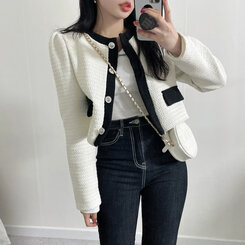 2plan ツイードジャケット　韓国　短丈 2plan ツイードジャケット 韓国 短丈