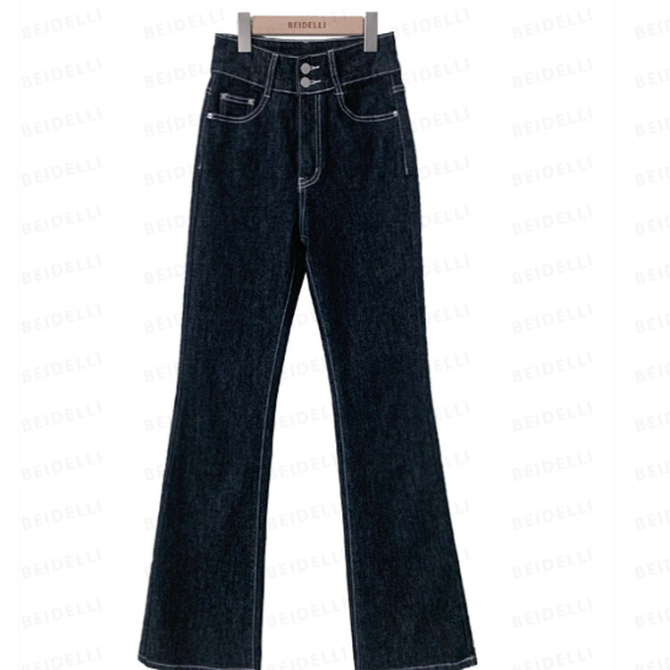ツーボタンブーツカットデニムパンツ(SHORT/BASIC/LONG)