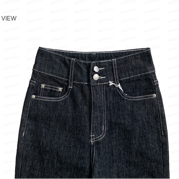 ツーボタンブーツカットデニムパンツ(SHORT/BASIC/LONG)