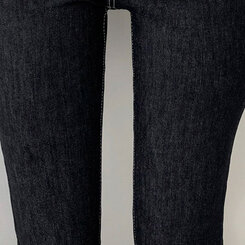 パンツ ツーボタンブーツカットデニムパンツ(SHORT/BASIC/LONG) DEEP BLACK