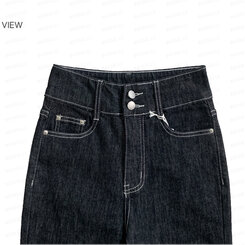 パンツ ツーボタンブーツカットデニムパンツ(SHORT/BASIC/LONG)