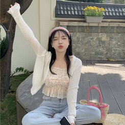 フラワーパターンリボンキャミソール ピンク