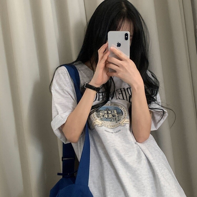 빈티지한매력 오버핏 레터링 박스 반팔티셔츠 3color 백메란지