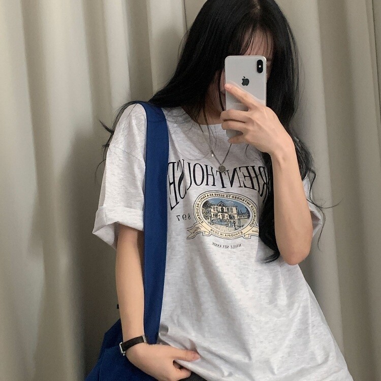 빈티지한매력 오버핏 레터링 박스 반팔티셔츠 3color 백메란지