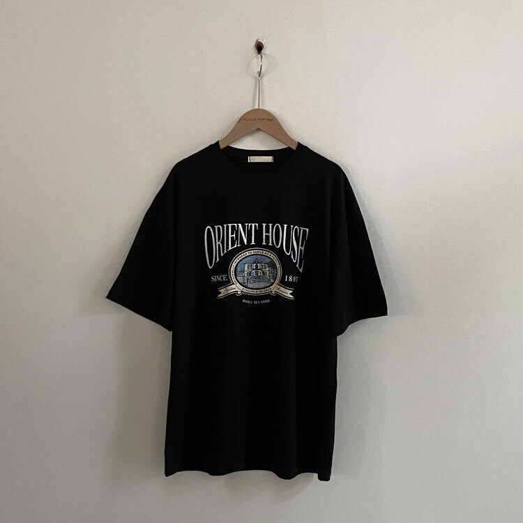 빈티지한매력 오버핏 레터링 박스 반팔티셔츠 3color