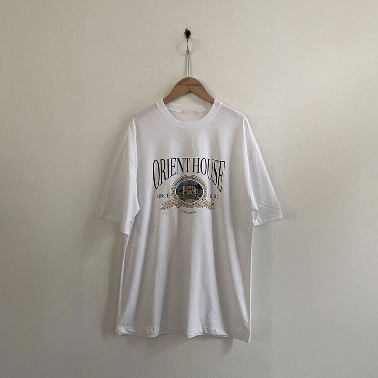 빈티지한매력 오버핏 레터링 박스 반팔티셔츠 3color