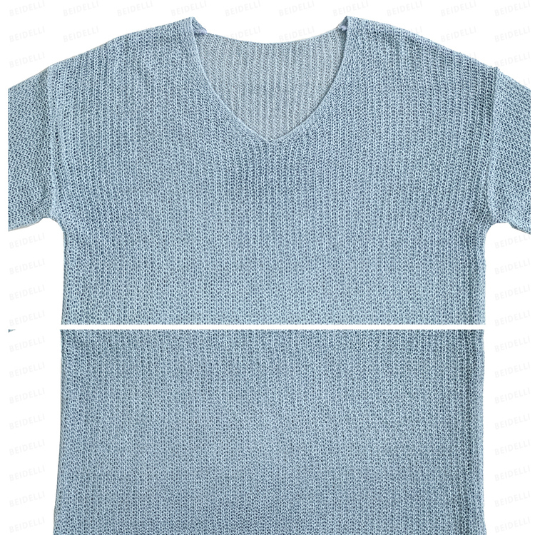 シースルーVネックルーズフィットニット8色