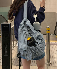 バックバッグ・スクールバッグ ナイロンストリングバッグ SKYBLUE
