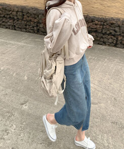 バックバッグ・スクールバッグ ナイロンストリングバッグ BEIGE
