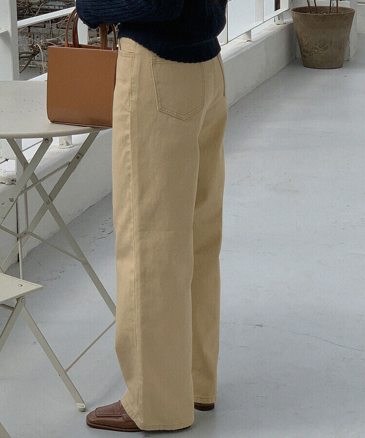 コットンポケットワイドパンツ(SHORT/BASIC/LONG) BEIGE