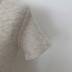 ピンタックスナップオフショルダークロップTシャツ5色