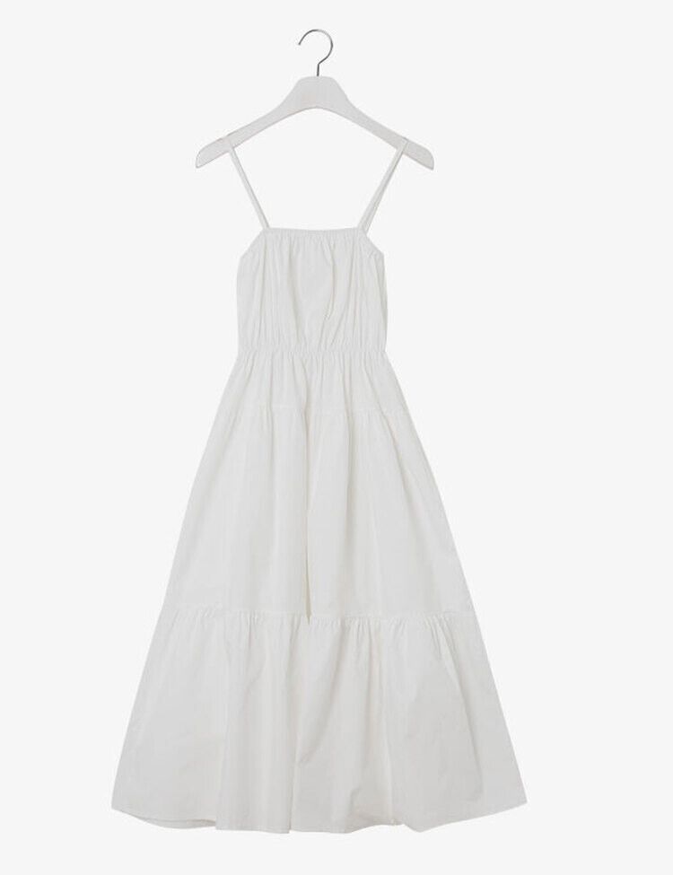 ロングワンピース Aラインシャーリングロングワンピース(2color)