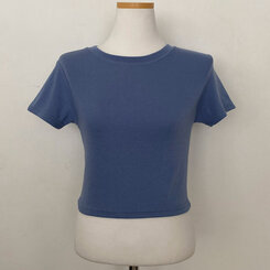 半袖Tシャツ ベーシックスリムクロップTシャツ7色
