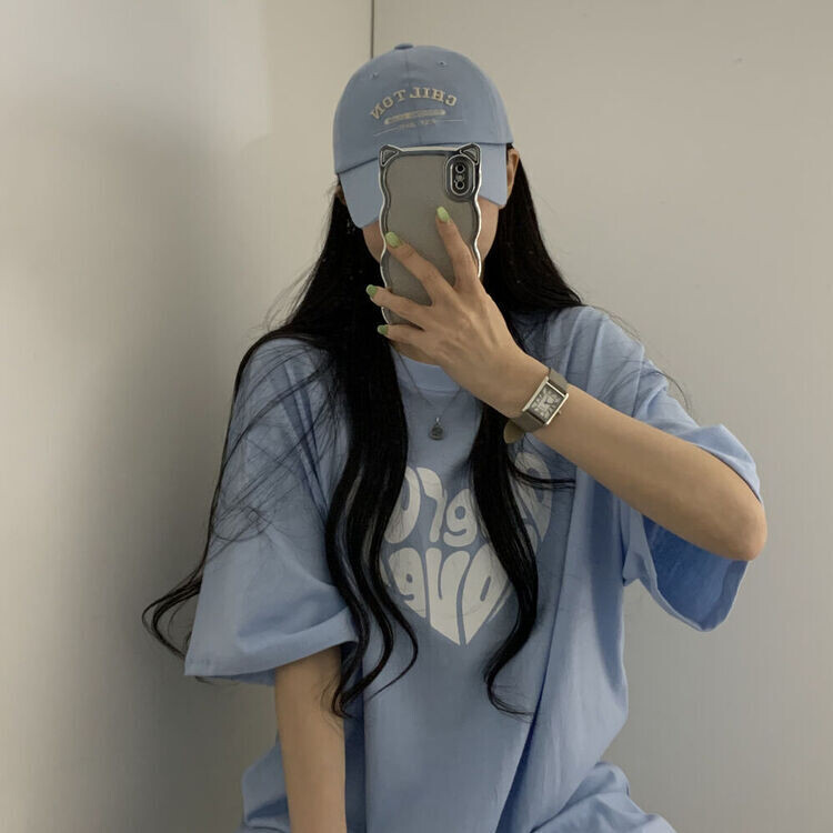 HUMAN ポケットのハートレタリングプリント半袖Tシャツ セール】オーバーサイズロゴフォトプリント半袖メタリック箔