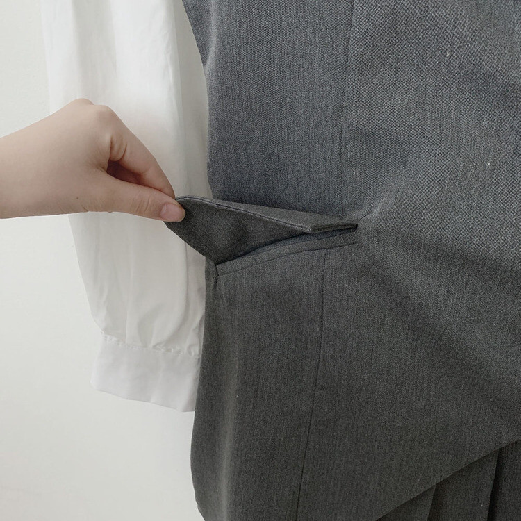 【SET】ピンタックシャツ+ビスチェミニワンピース