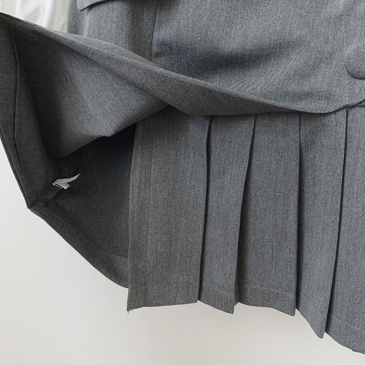 【SET】ピンタックシャツ+ビスチェミニワンピース