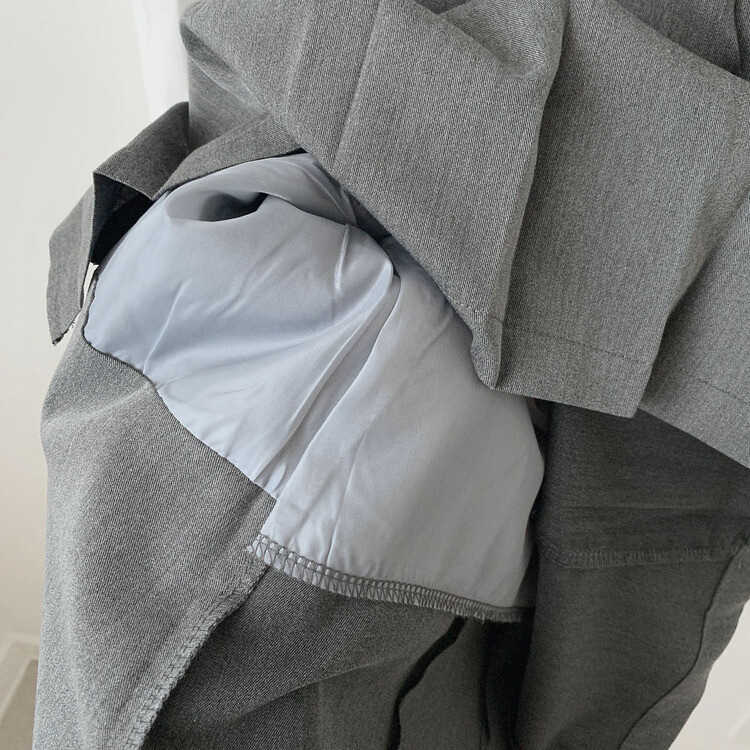 【SET】ピンタックシャツ+ビスチェミニワンピース