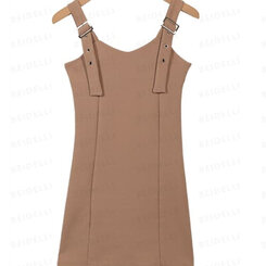 [SET]バックルハートミニワンピース オフショルダー長袖Tシャツ