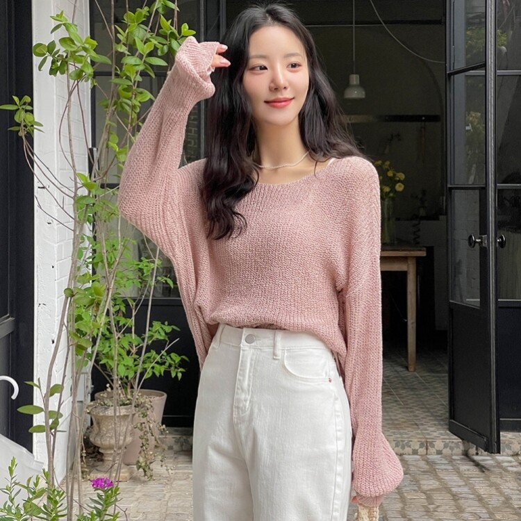 サマーシースルーオーバーフィットニット6色｜ニット｜韓国