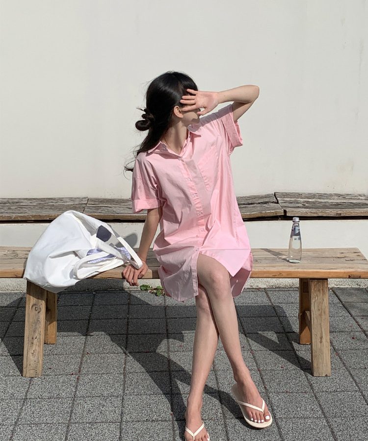 半袖シャツワンピース｜ミニワンピース｜韓国ファッション通販 SONA