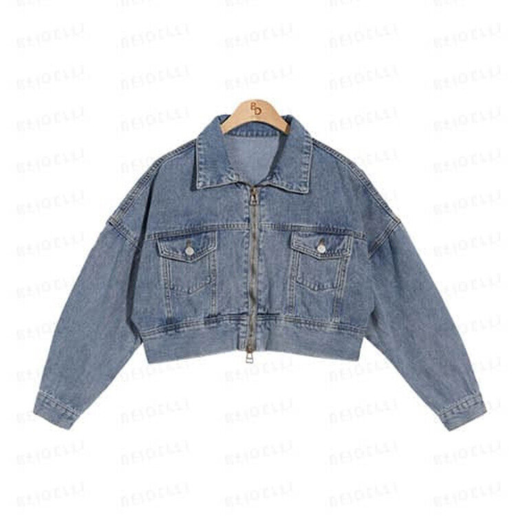 ビンテージデニムジップアップ ミニスカート(SET・単品可能)