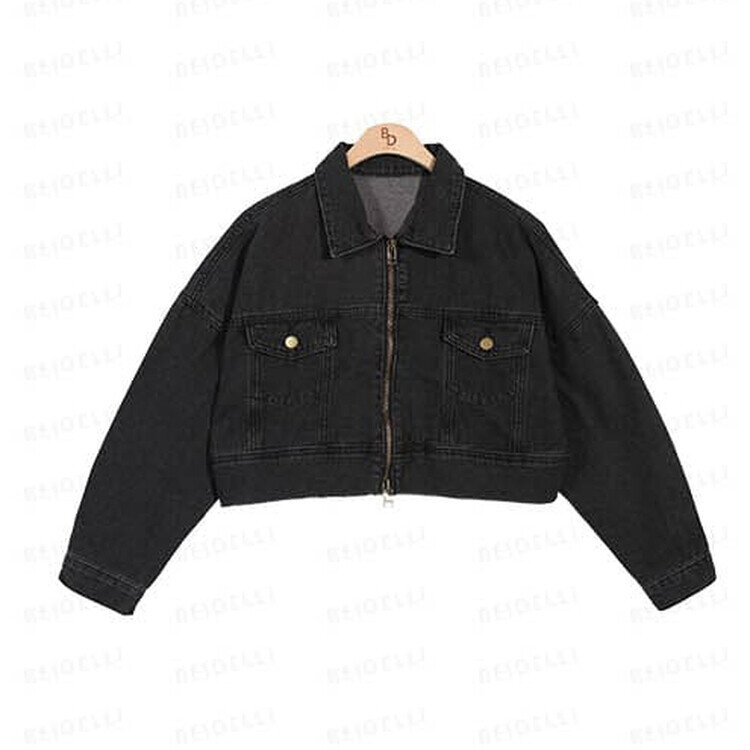 ビンテージデニムジップアップ ミニスカート(SET・単品可能)