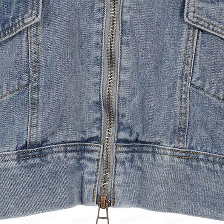 ビンテージデニムジップアップ ミニスカート(SET・単品可能)