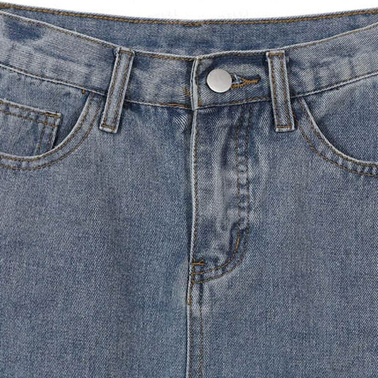 ビンテージデニムジップアップ ミニスカート(SET・単品可能)