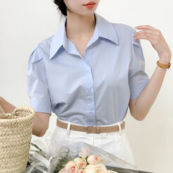 パフスリーブ半袖ブラウス｜シャツ｜韓国ファッション通販 SONA