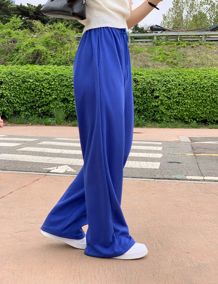 (M/L) 힙한핏! 8컬러 와이드 트레이닝 팬츠 블루