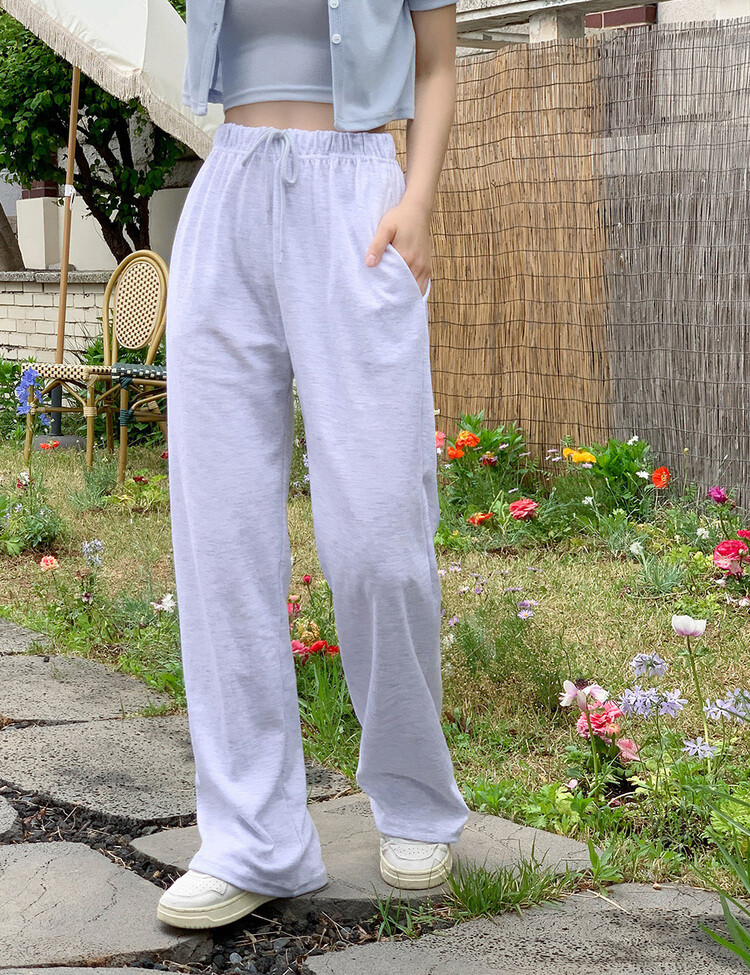 (M/L) 힙한핏! 8컬러 와이드 트레이닝 팬츠 백멜란지