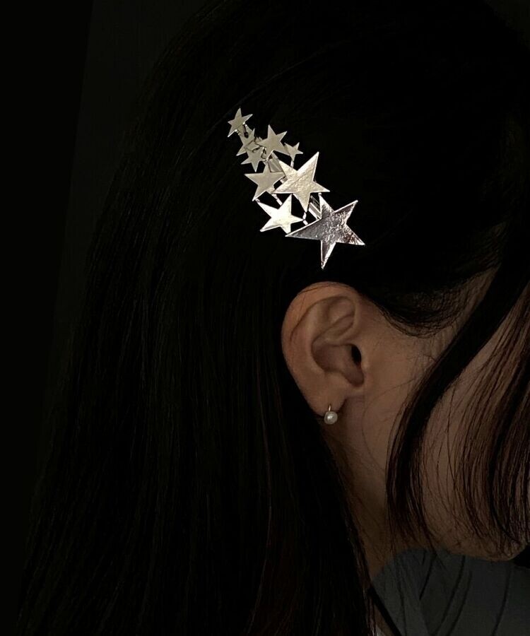 スターシルバーヘアピン｜ヘアアクセサリー｜韓国ファッション通販 SONA