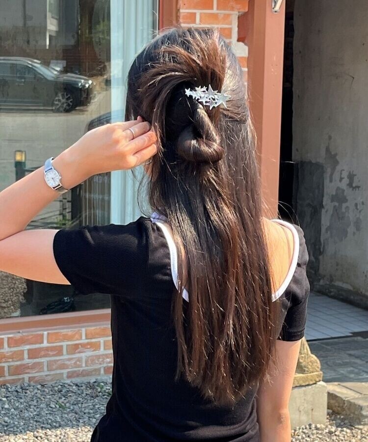 スターシルバーヘアピン｜ヘアアクセサリー｜韓国ファッション通販 SONA