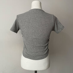 シャーリングスナップクロップTシャツ6色