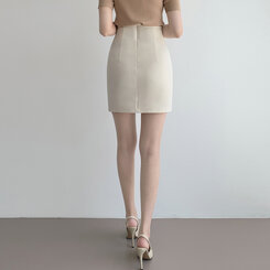 [SHORT/BASIC/LONG]パステルデイリースカート8色 BEIGE