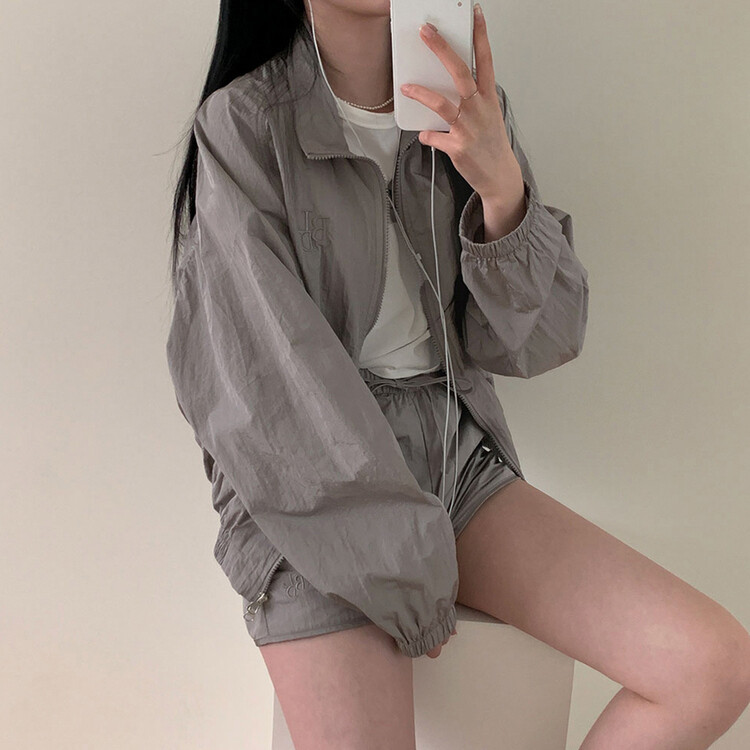 単品可能]2WAYジップアップウィンドブレーカー ショートパンツ