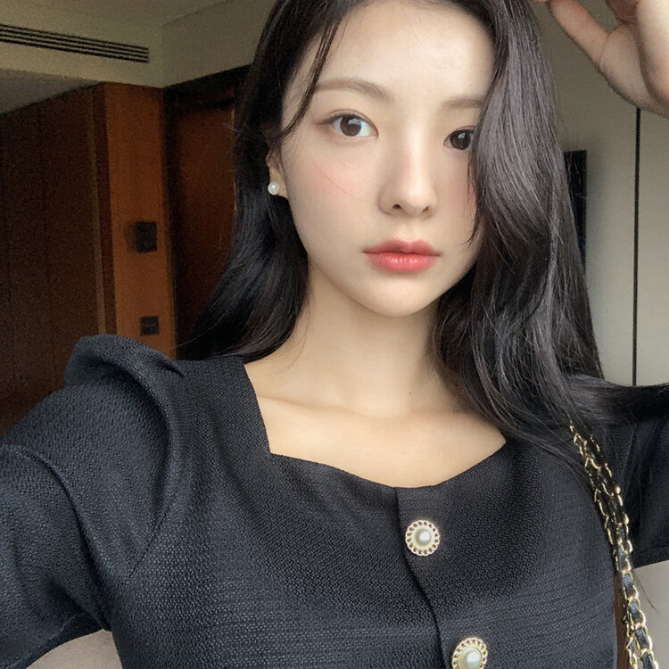 (2丈X2サイズ) ツイードミニワンピース Black(LONG)