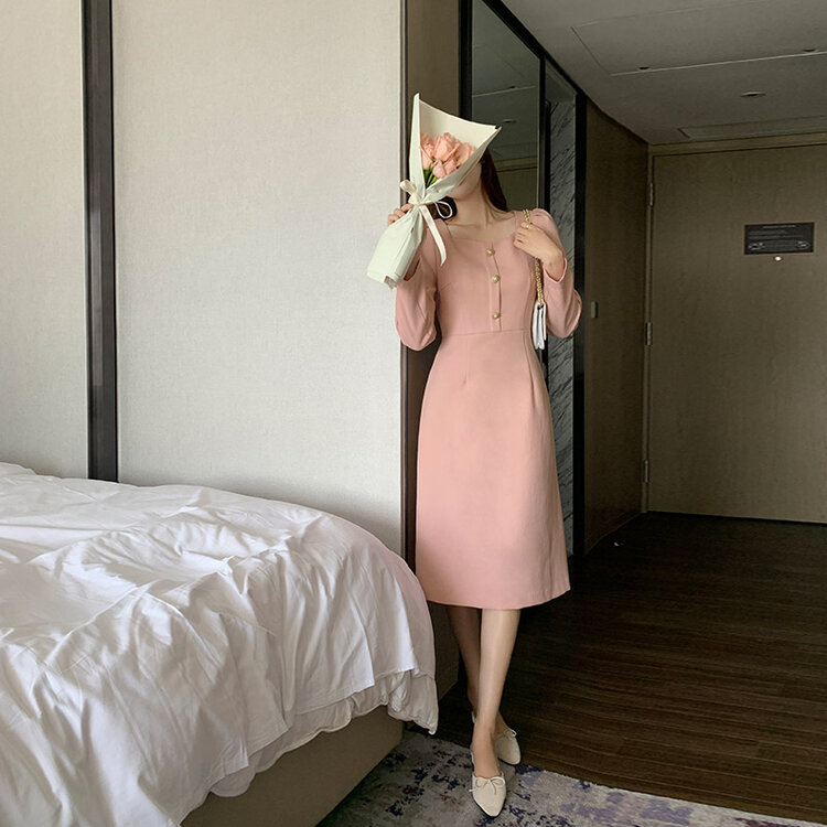 (2丈X2サイズ) ツイードミニワンピース Pink(LONG)