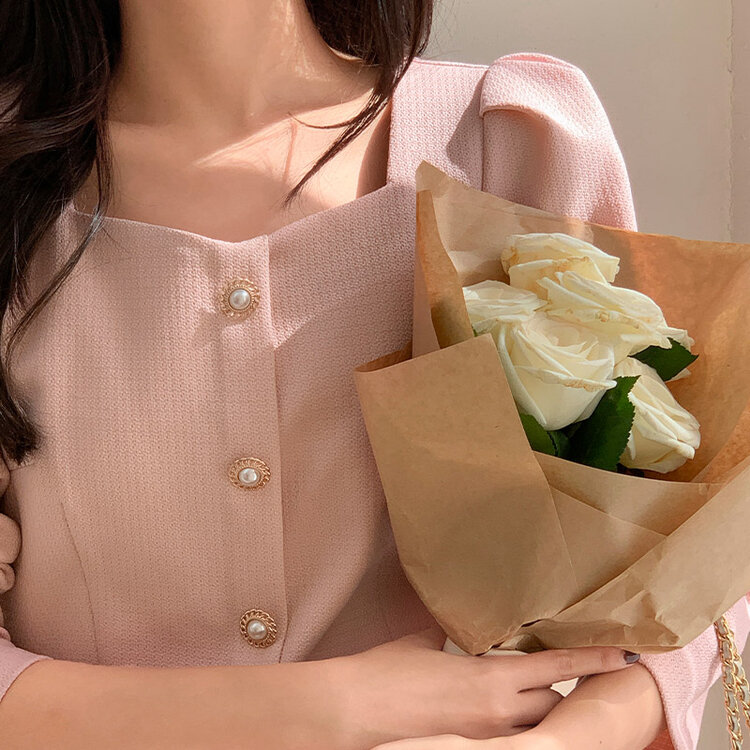 (2丈X2サイズ) ツイードミニワンピース Pink(LONG)