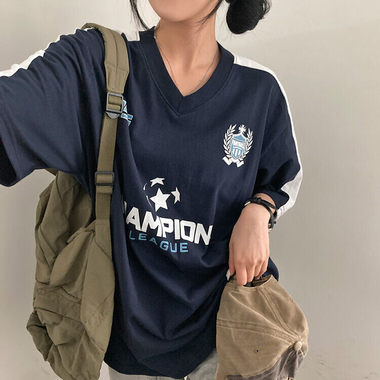 新品タグ付き！BAHAMA LAロゴ VネックTシャツ L ブルー 楽天市場】ロサンゼルスアパレル vネックの通販 新品タグ付き