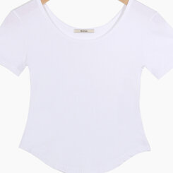 半袖Tシャツ スリムフィットUネックラウンドTシャツ5色