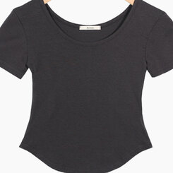 半袖Tシャツ スリムフィットUネックラウンドTシャツ5色