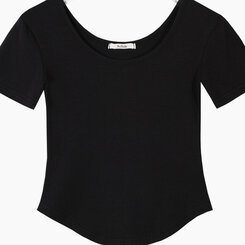 半袖Tシャツ スリムフィットUネックラウンドTシャツ5色