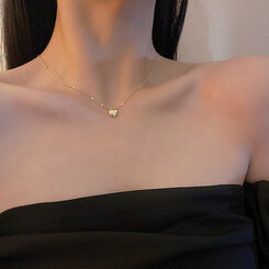 ミニハートチェーンペンダント ゴールド