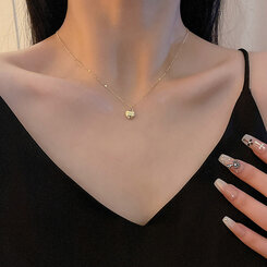 ミニハートチェーンペンダント ゴールド