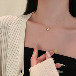 ミニハートチェーンペンダント ゴールド