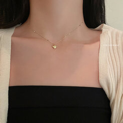 ミニハートチェーンペンダント ゴールド